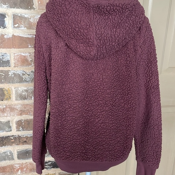 MARC NEW YORK Andrew Marc Teddy Fleece Full Zip Hoodie Jacket in Dried Rose MED - Picture 8 of 11